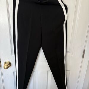 Rag & Bone Black Leggings with White Side Stripes